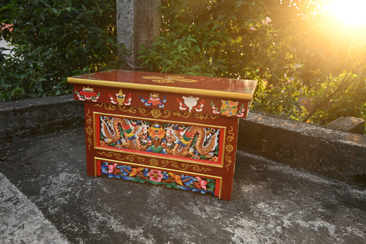 Sikkimese Choktse [Handcrafted Wooden Table]