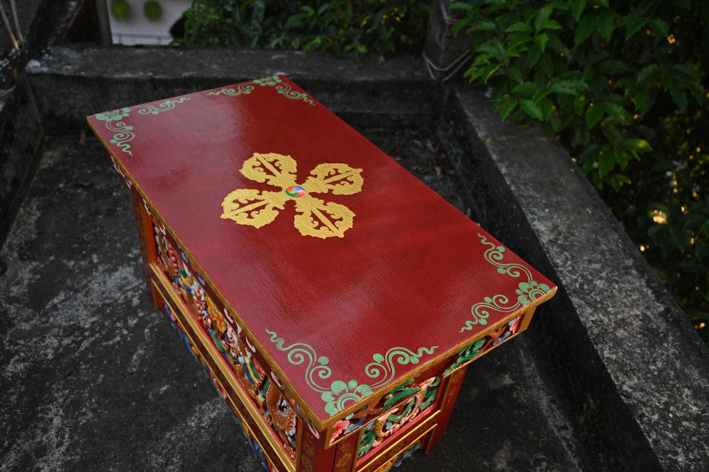Sikkimese Choktse [Handcrafted Wooden Table]